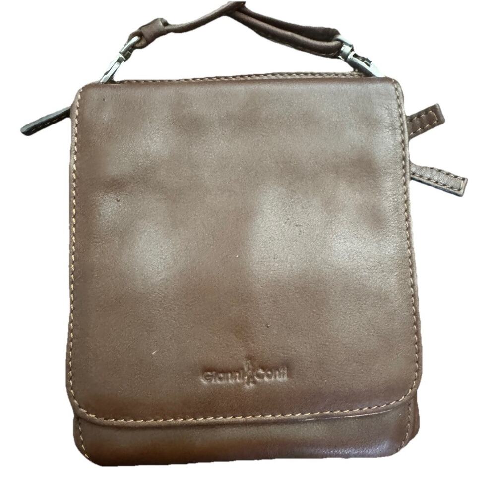 Vintage Gianni Conti Italian Leather Crossbody Travel Organizer Bag- Never Used
